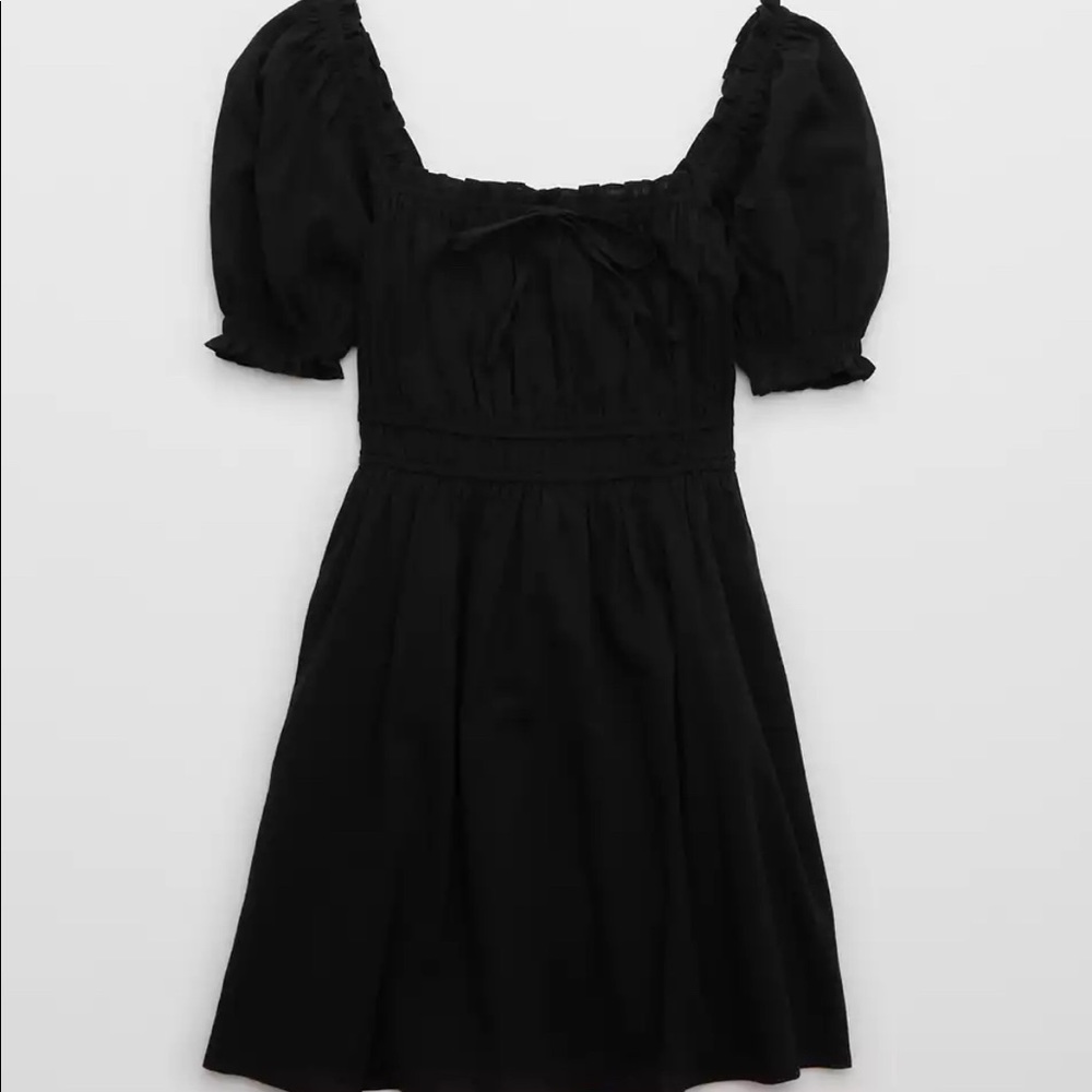 AERIE PUFF SLEEVE MINI DRESS